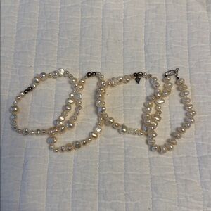 Salt Water Pearl Bracelets - Set of 4